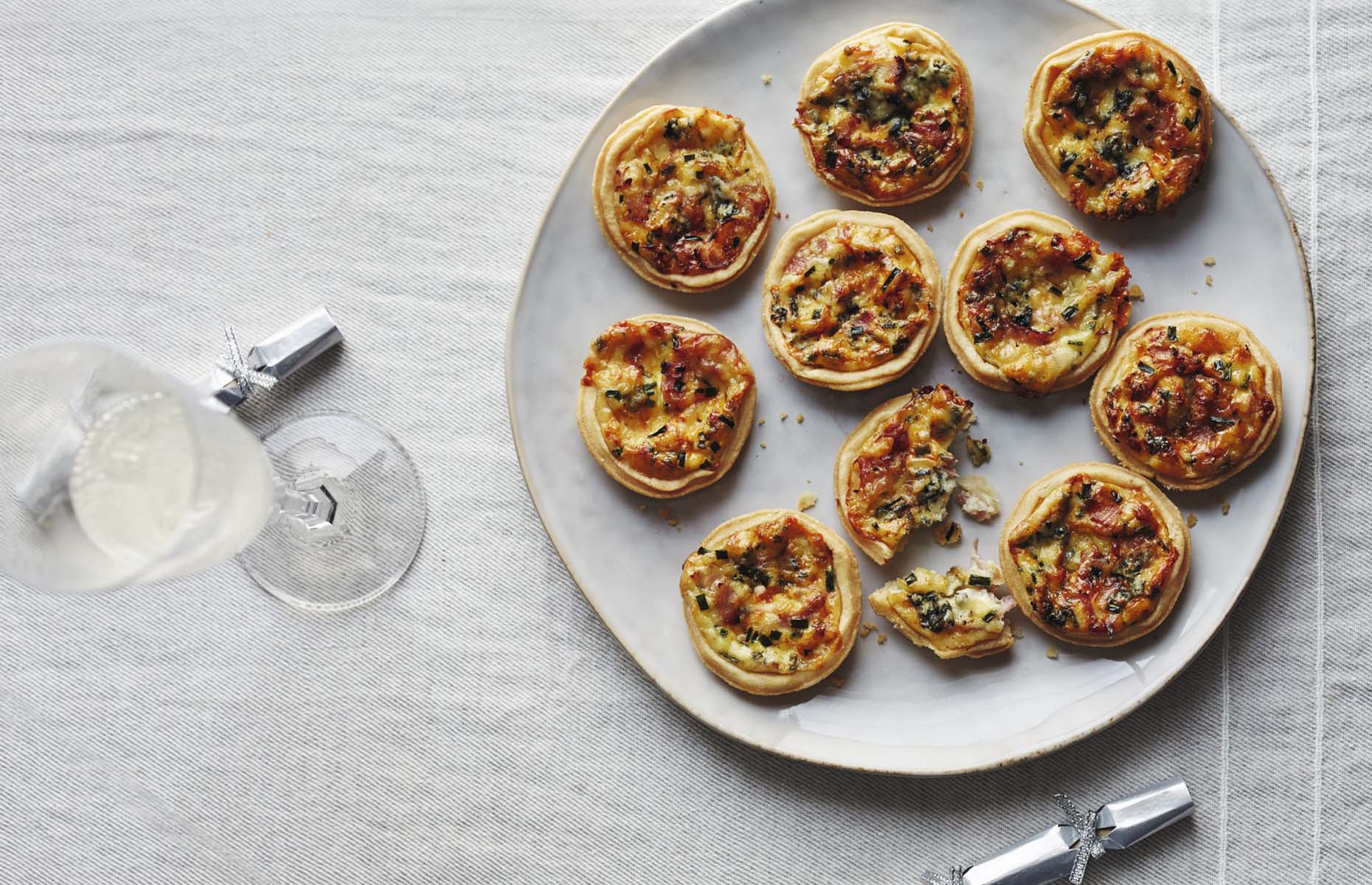 Ham and Stilton tartlets with leftover cheese (Image: Waitrose & Partners)