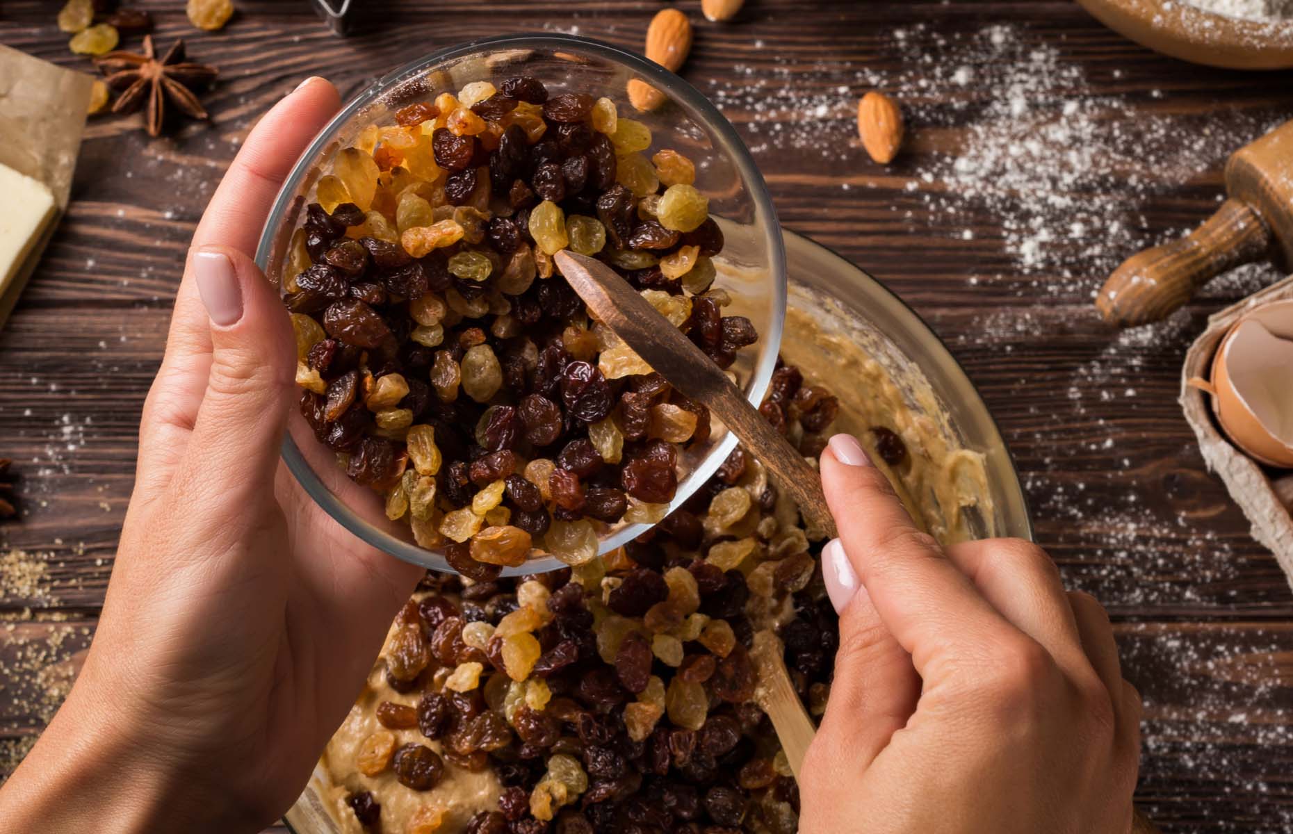 Mixing the Christmas pudding (Image: Anna Shepulova/Shutterstock)