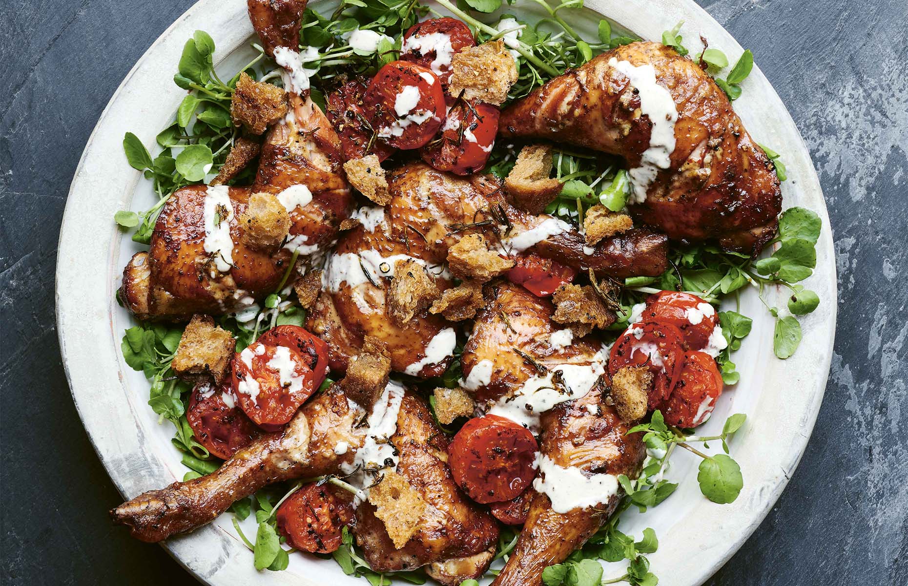 Chicken legs with Alabama white sauce (Image: Foolproof BBQ/Quadrille)