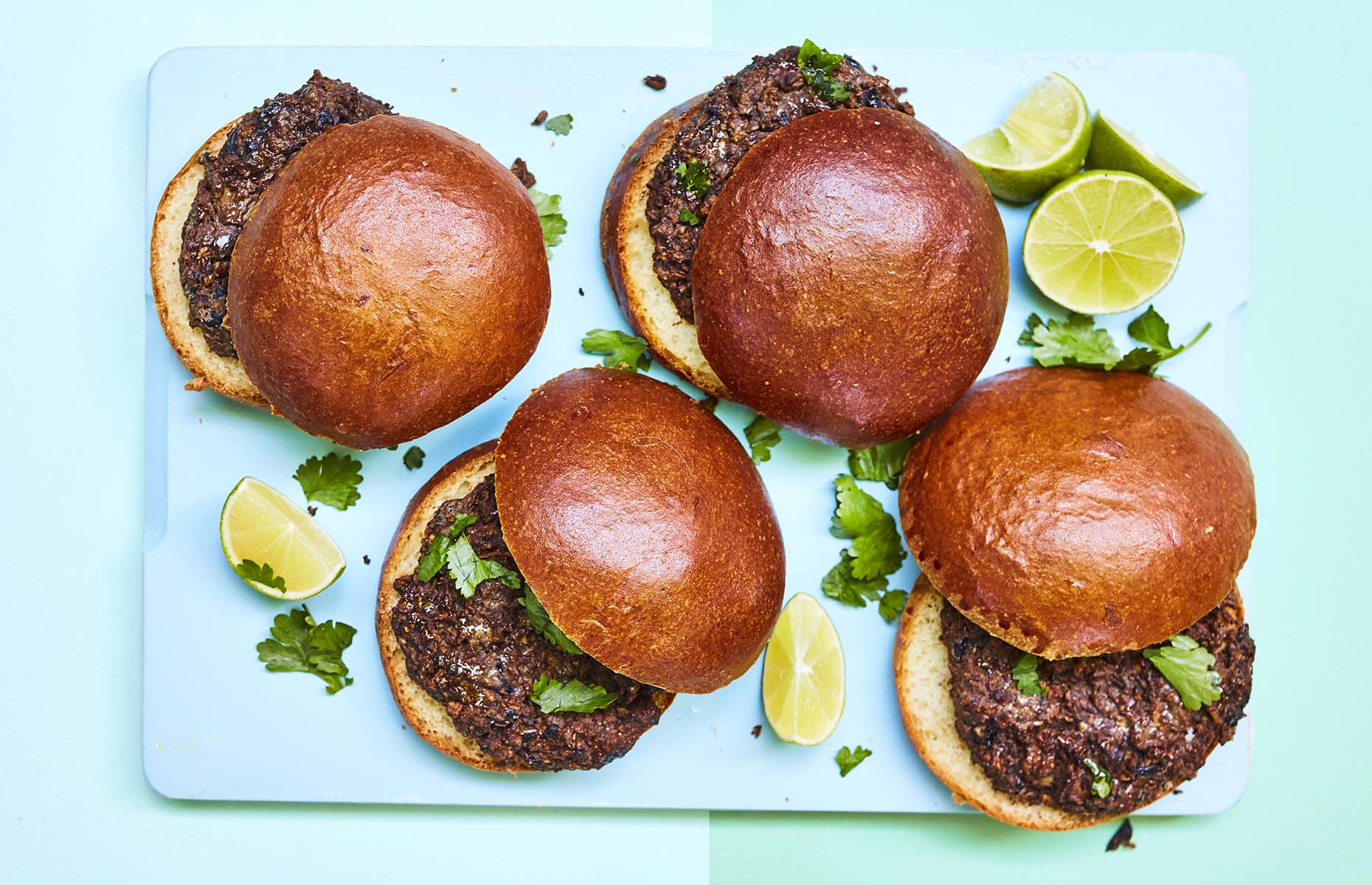Chipotle, mushroom and black bean burger (Image: The Green Barbecue/Square Peg)