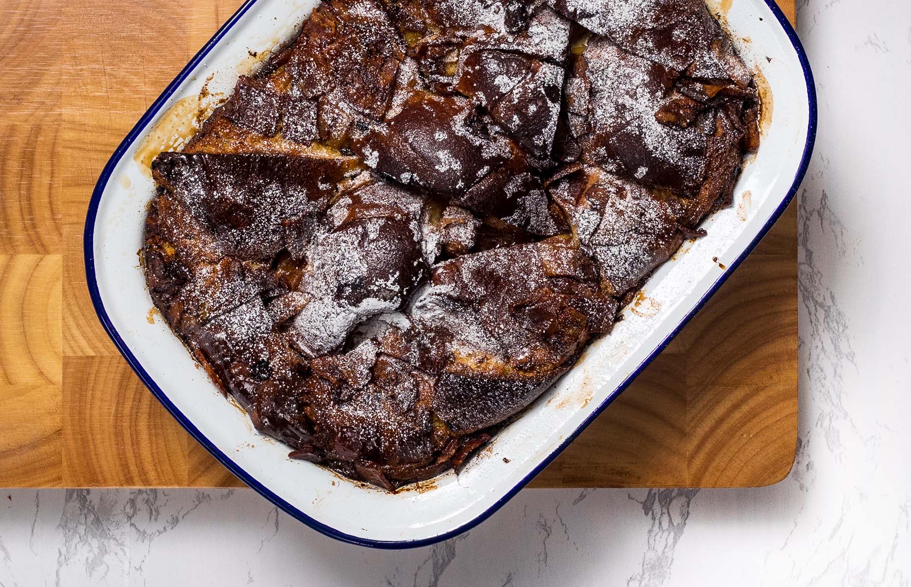 Hot cross bun pudding