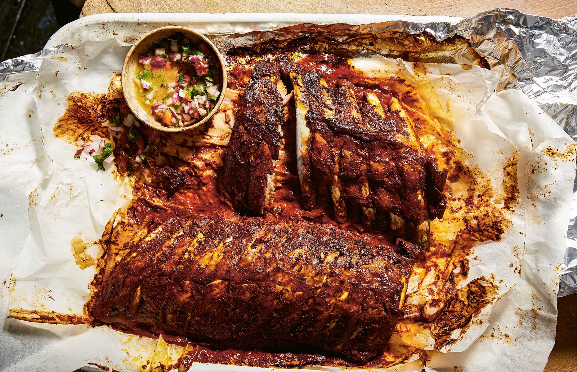 Pibil-style pork ribs (Image: Ciudad de Mexico/Hardie Grant)