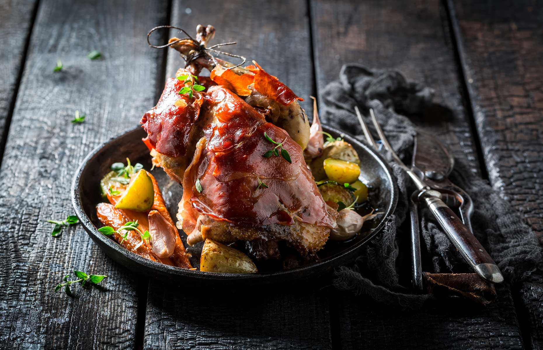 Grilled pheasant with bacon (Image: Shaiith/Shutterstock)