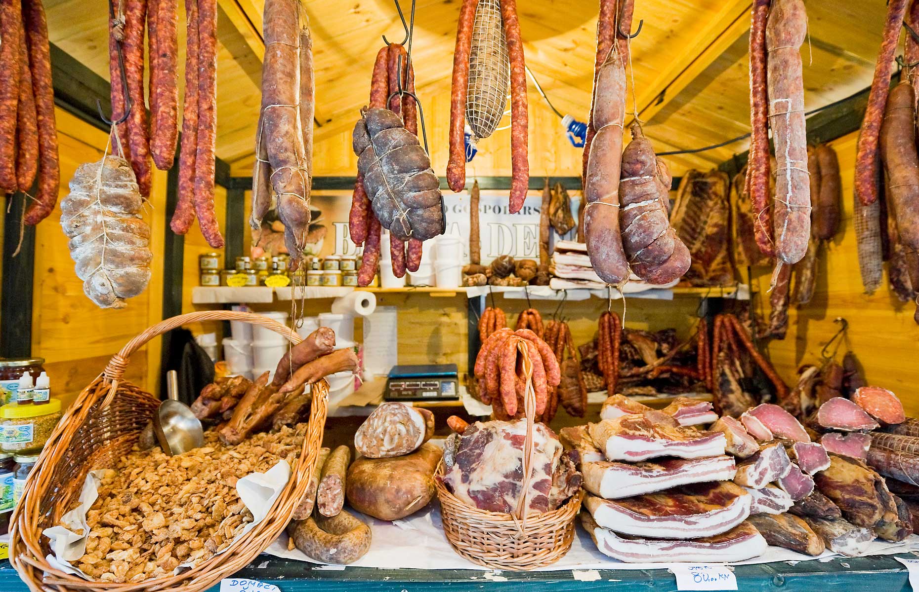 Dried meats in Croatia (Image: copyright Rudolf Abraham)