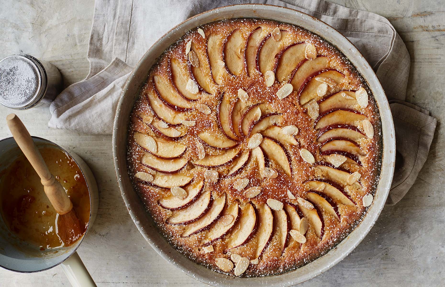 Brioche frangipane apple pudding (Image: Simple Comforts/BBC Books)