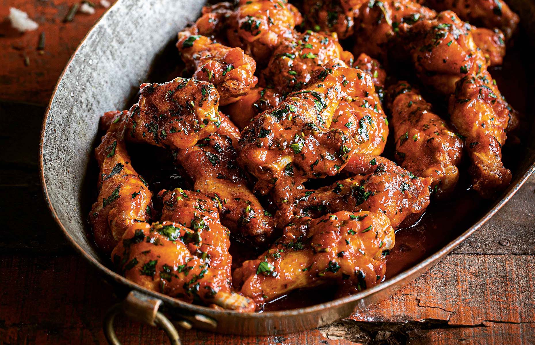 Chicken wings with gochujang butter recipe (Image: John Carey)