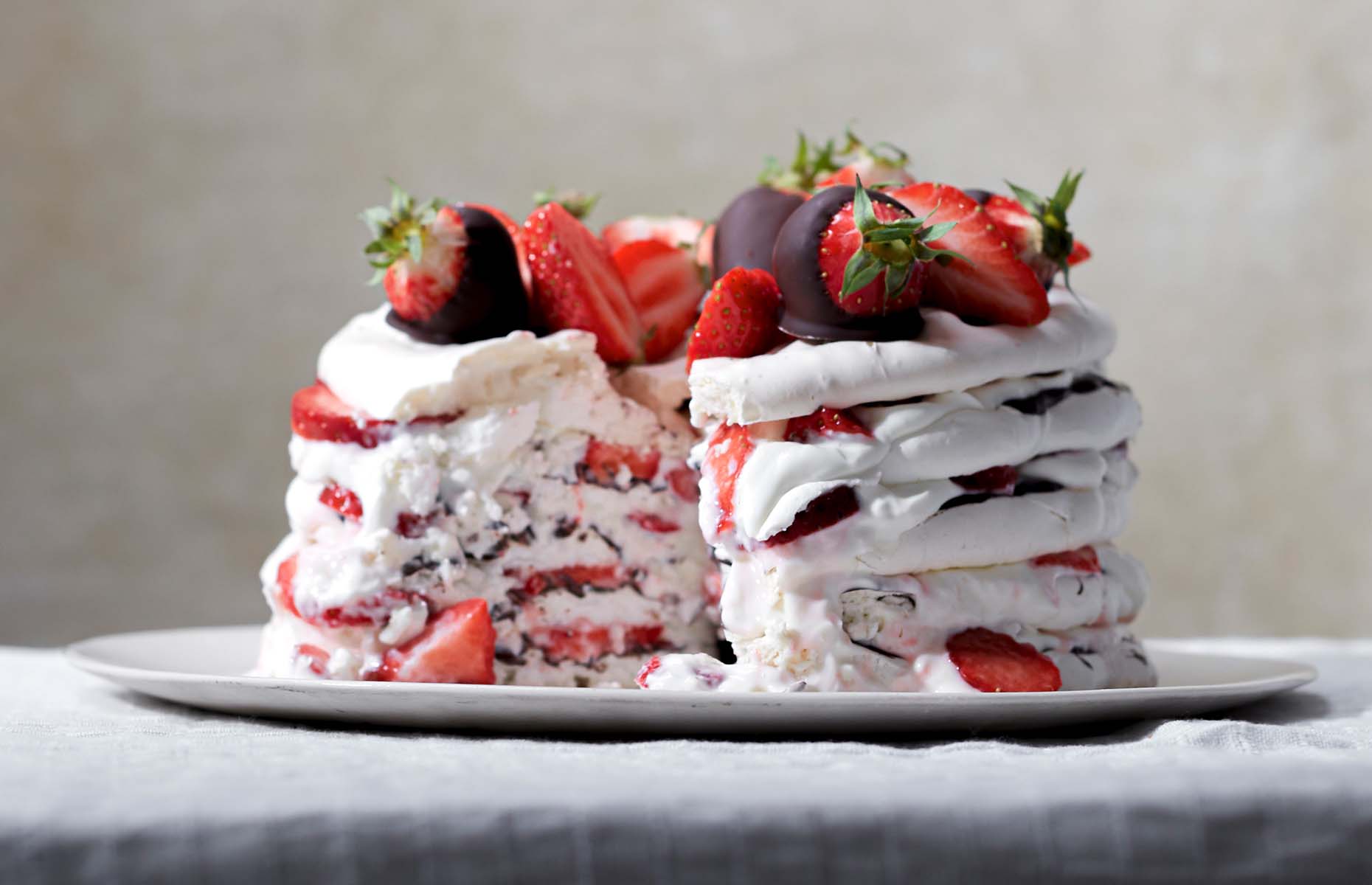 Strawberry pavlova cake (Image: Juliet Sear/Borough Market/Kim Lightbody)