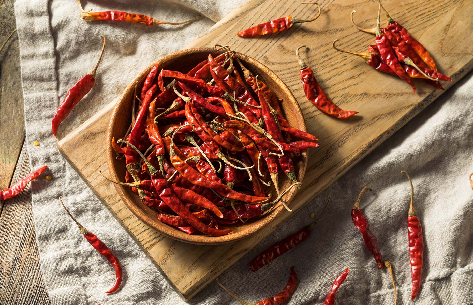 Dried chilli for homemade chilli oil (Image: Brent Hofacker/Shutterstock)