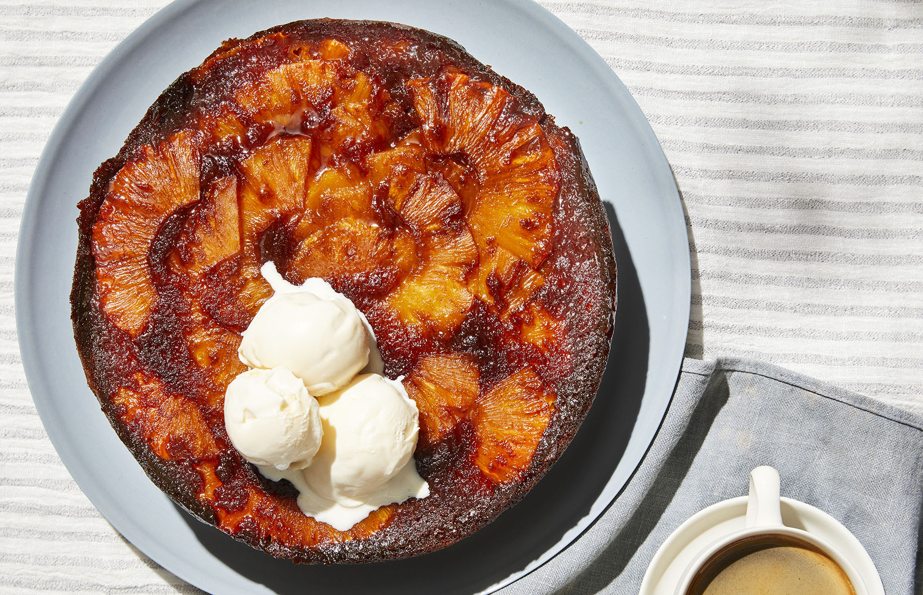 Pineapple and ginger upside-down cake