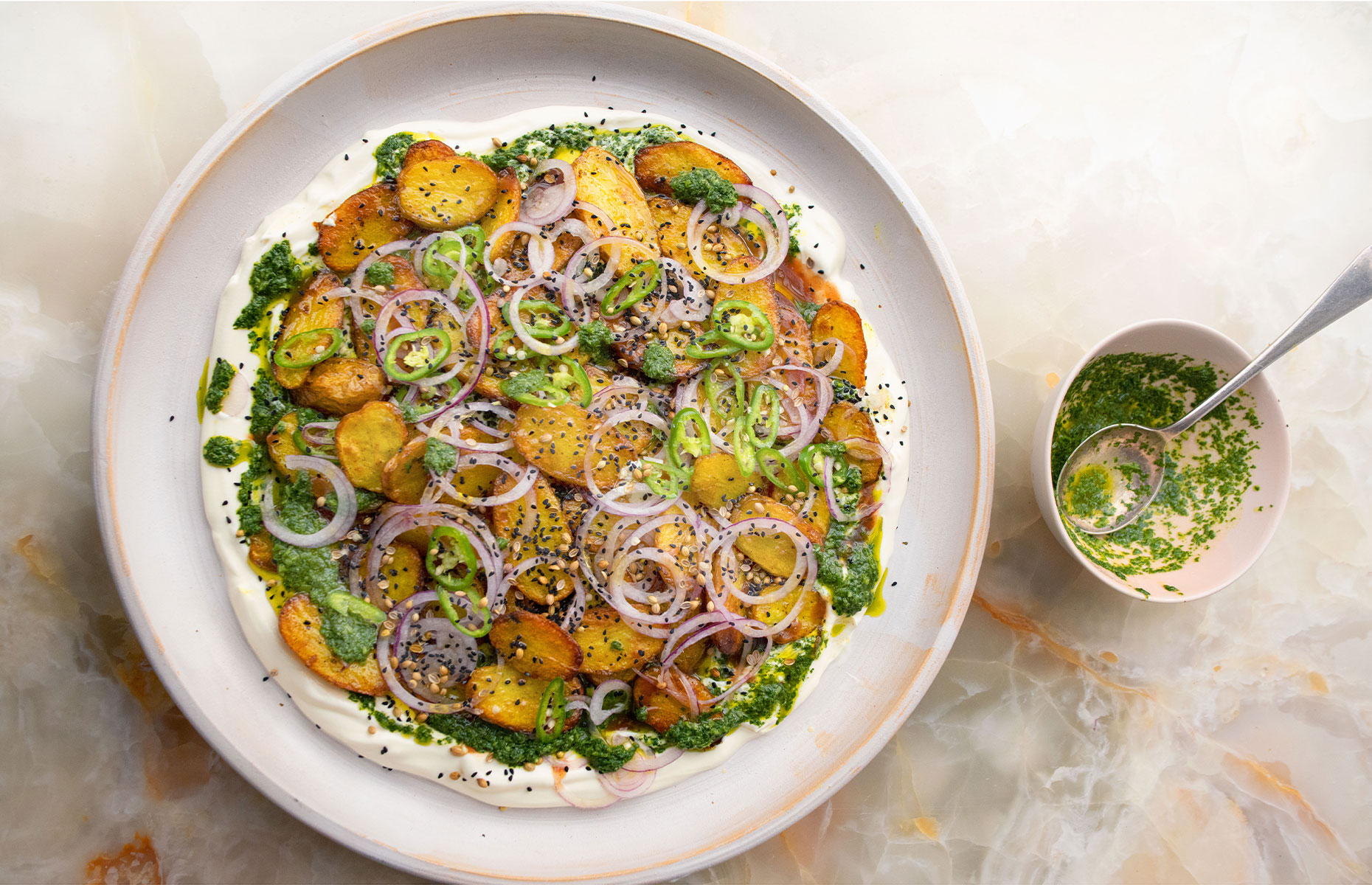 Chaat Masala potatoes recipe with tamarind by Ottolenghi (Image: Jonathan Lovekin./Ebury Press)