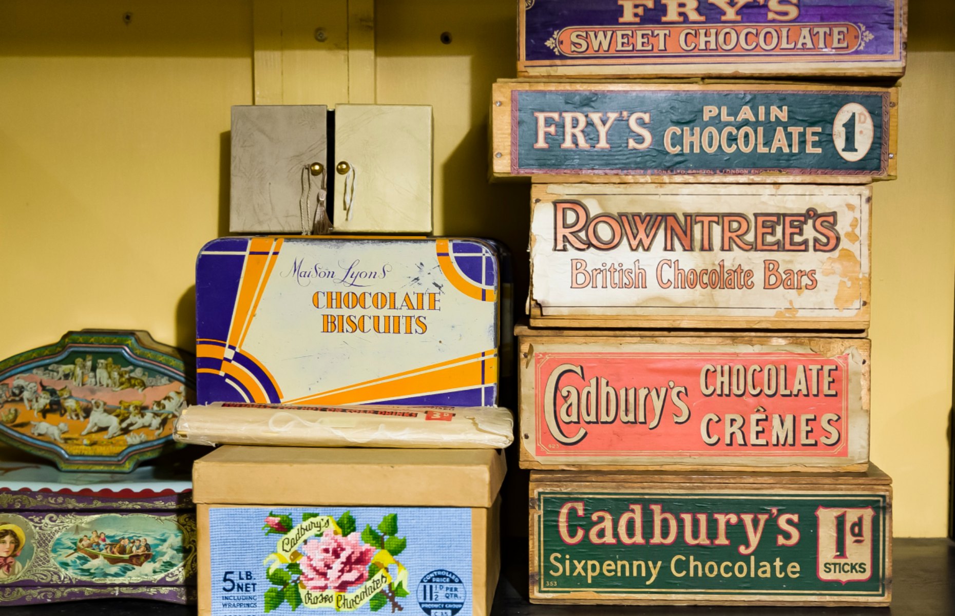 Vintage chocolate tins (Image: Paul Maguire/Shutterstock)