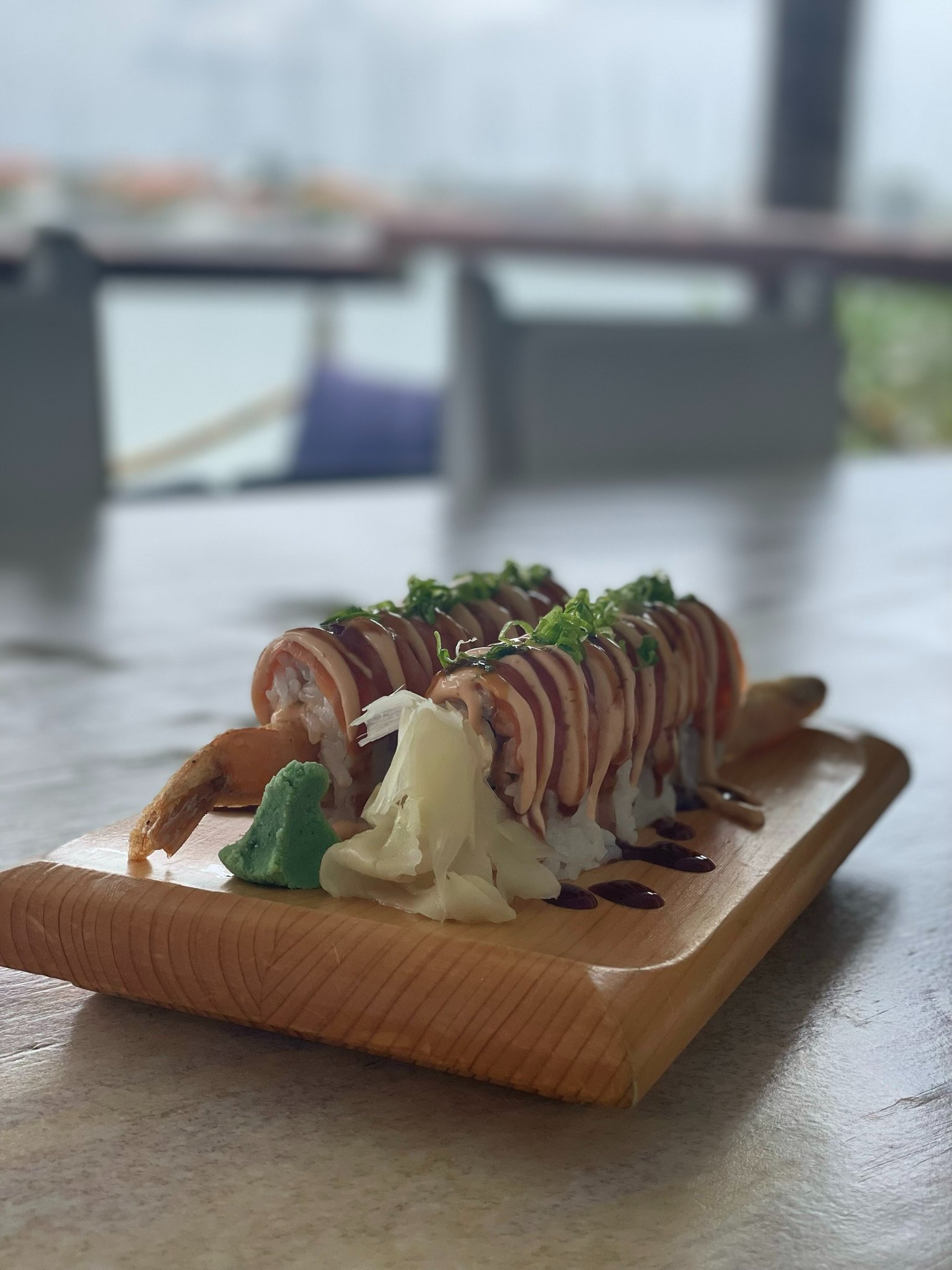 Chef Ricardo's famous Crazy Sailors sushi rolls. (Image: Harbor Club, St Lucia)