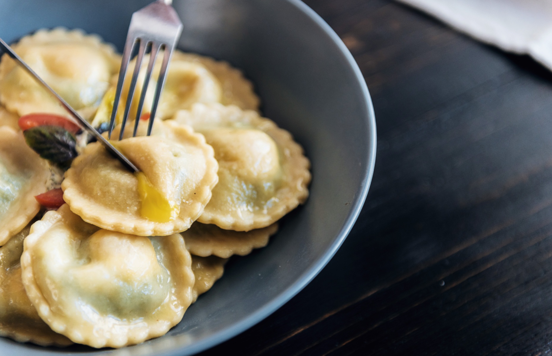 Pasta with egg yolk, ravioli al uovo (Image: Mikhaylovskiy/Shutterstock)