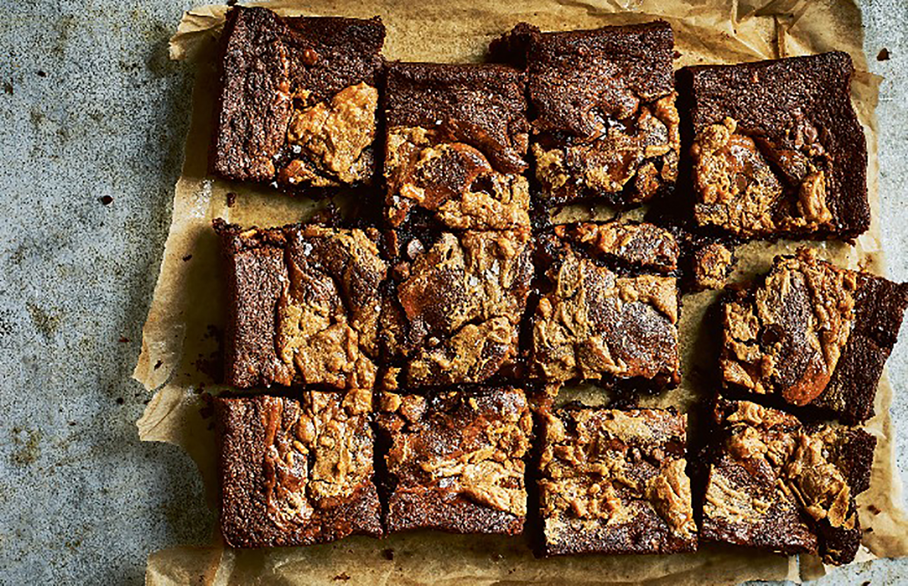 Peanut butter caramel brownies (Image: Roasting Tray Magic/Quadrille)