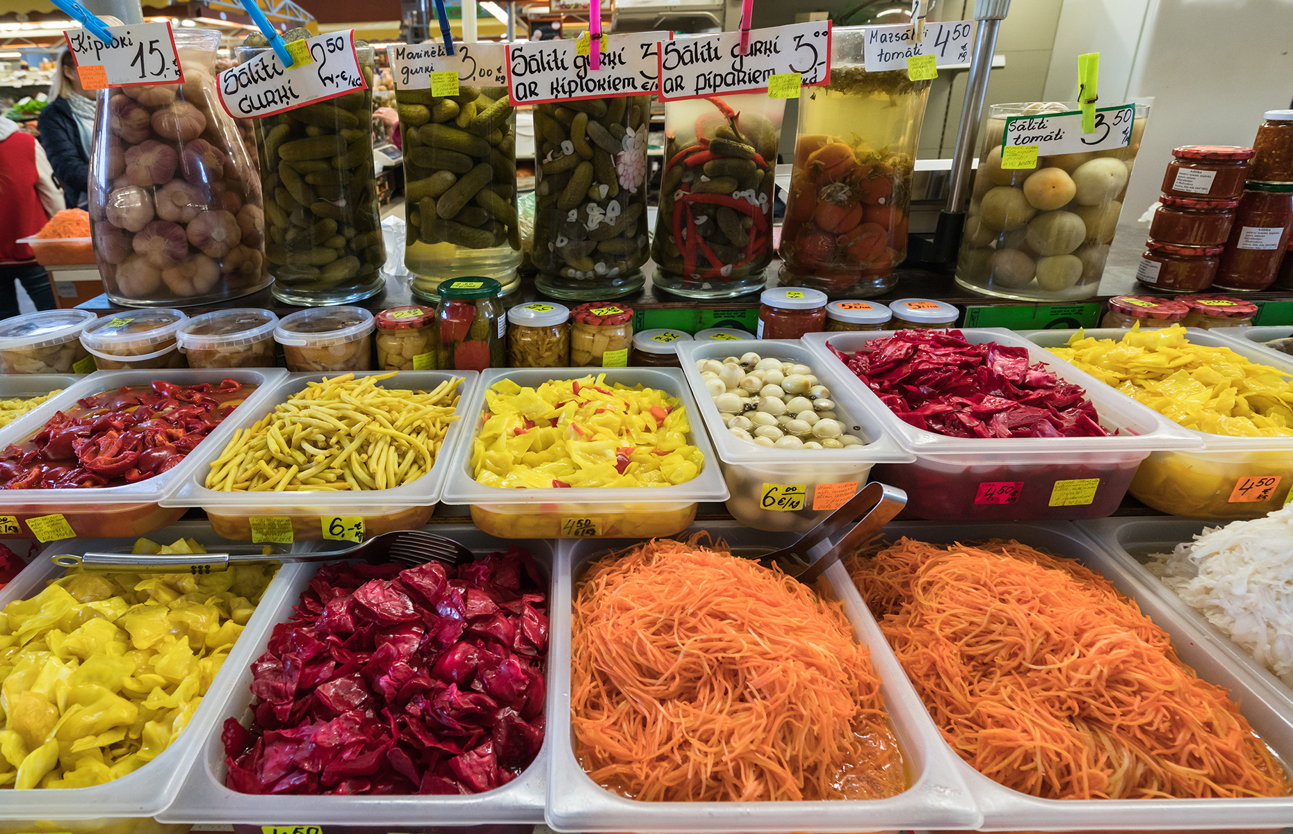 Different pickles in Riga Central Market (Image: EvijaF/Shutterstock)