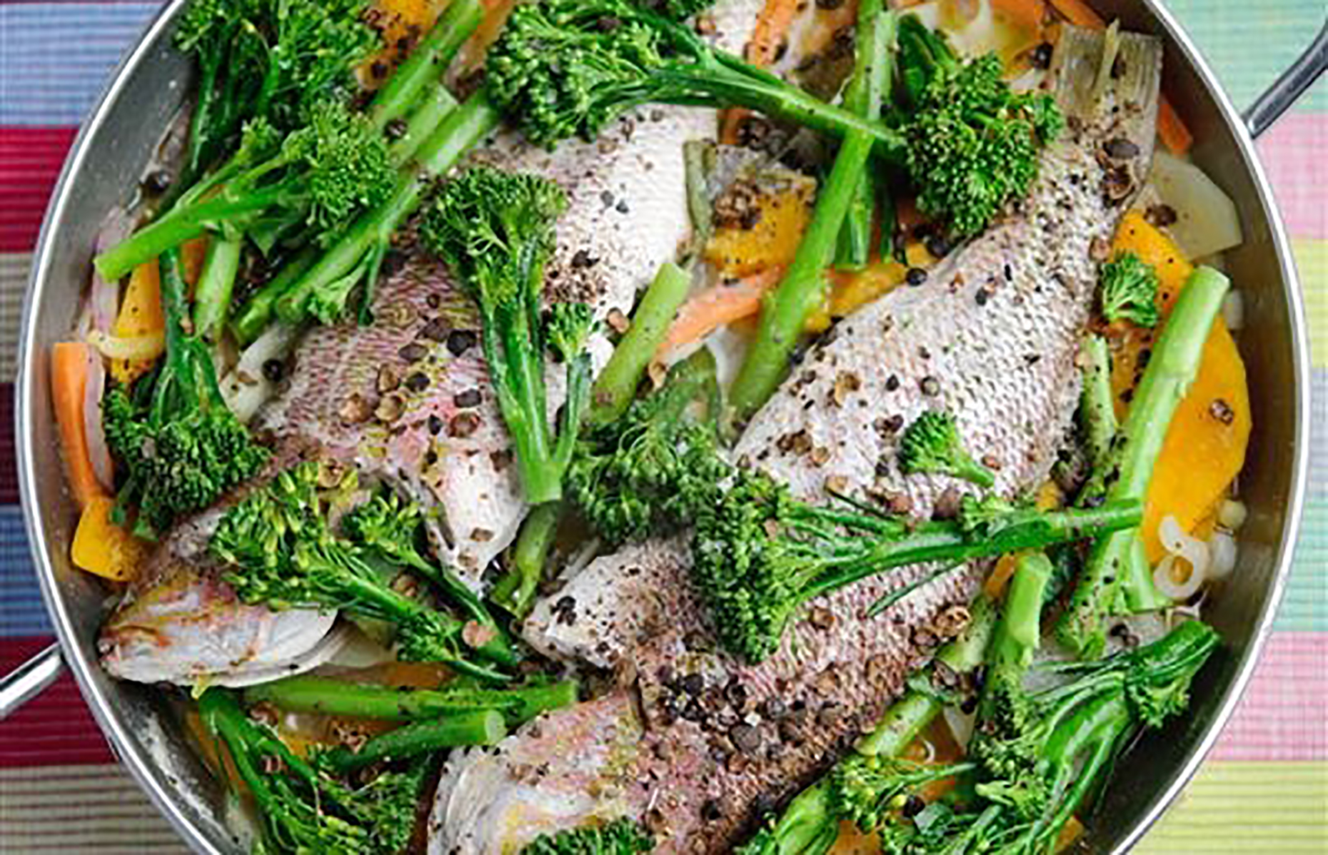 Steamed snapper with Tenderstem broccoli (Image: Tenderstem/loveFOOD)