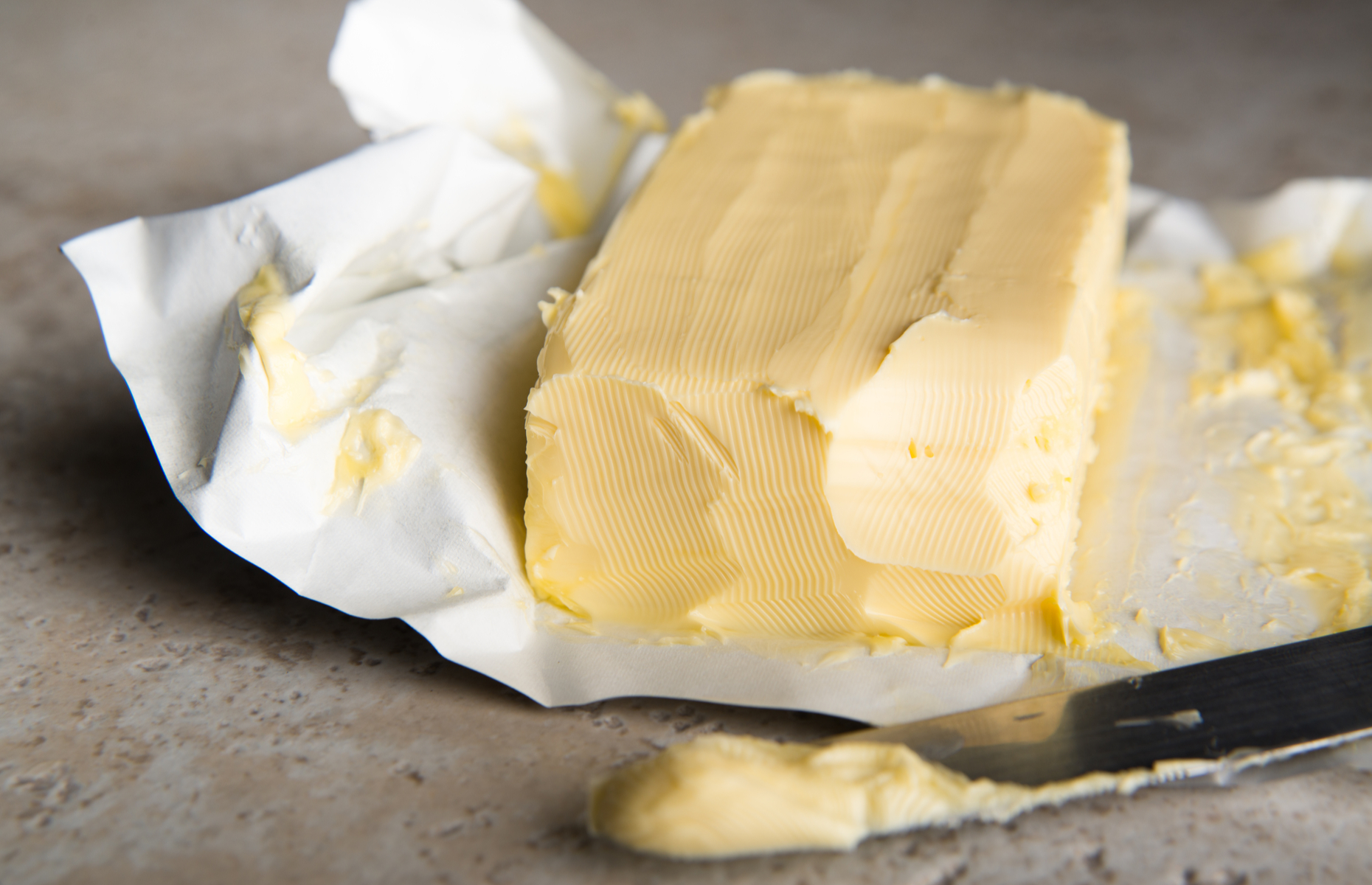 A stick of softened butter (Image: Anna Hoychuk/Shutterstock)