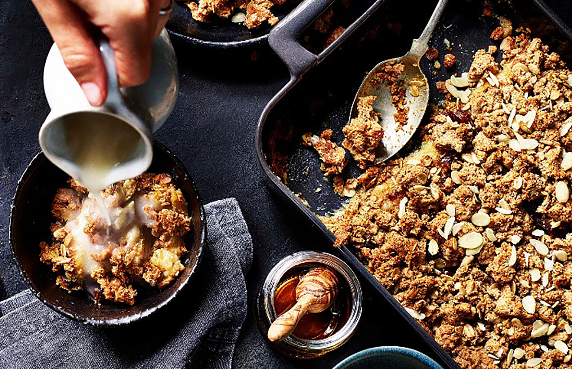 Peanut butter and banana crumble (Image: Bloomsbury/loveFOOD)