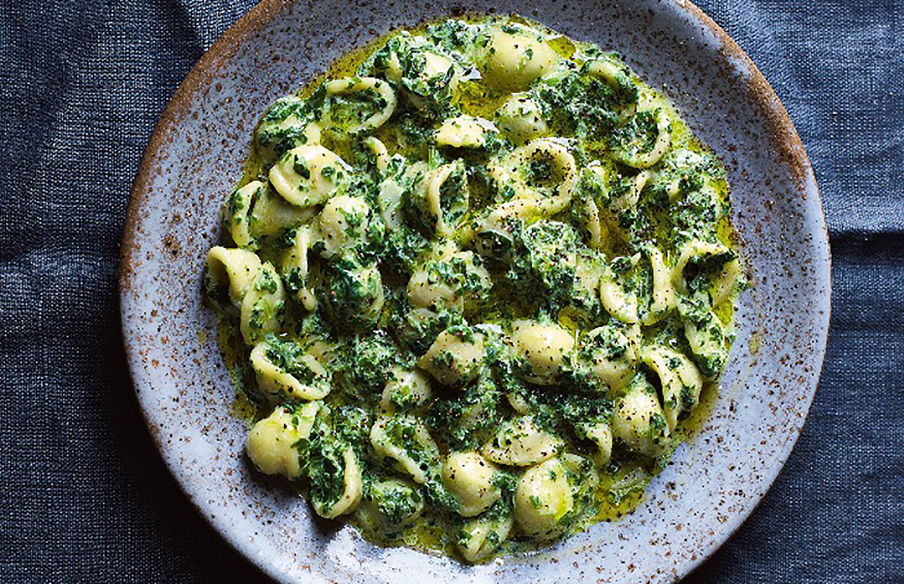 Spinach and cream orecchiette (Image: Headline Home/loveFOOD)