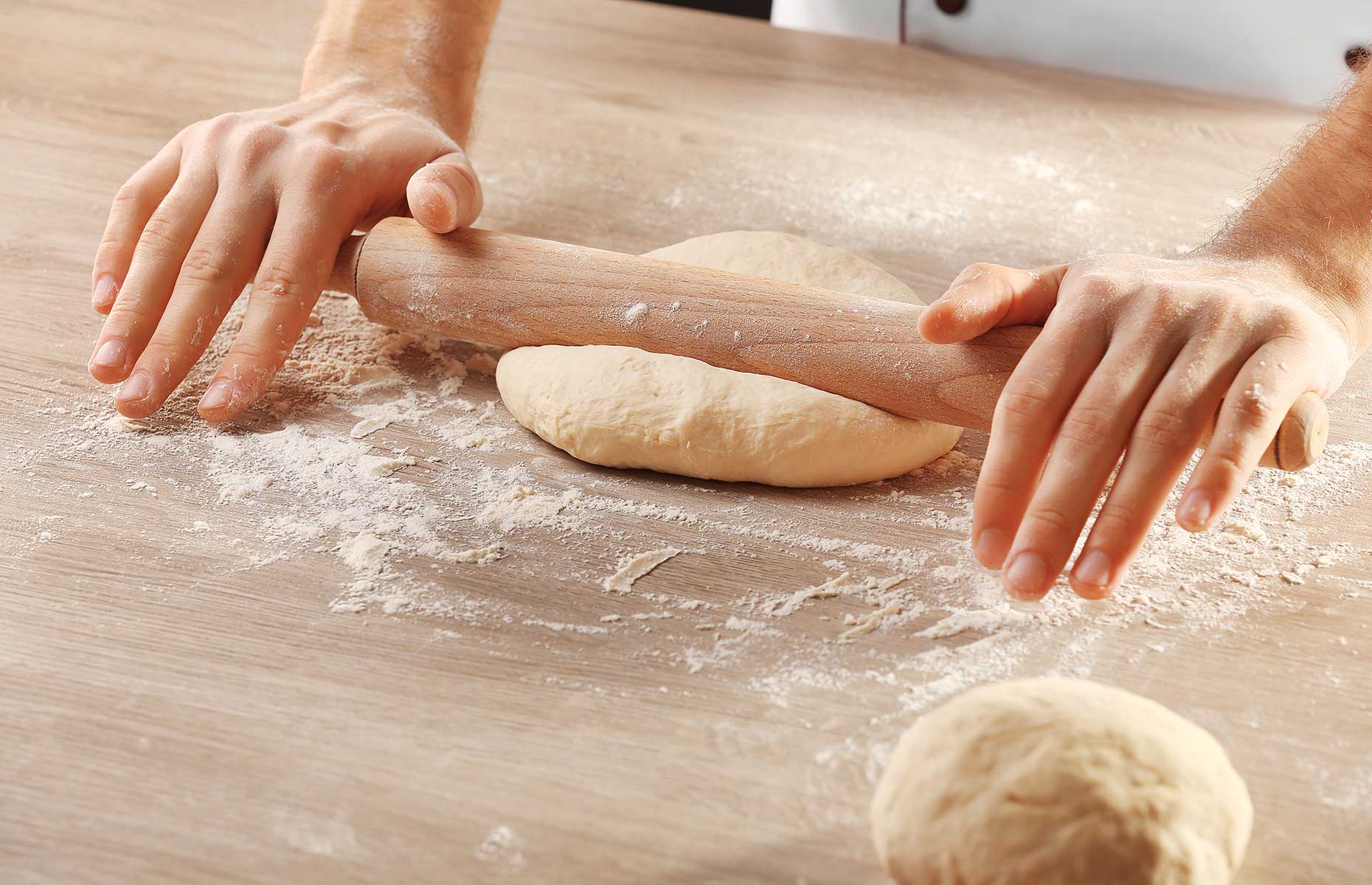 Kneading and then rolling your pasta is an essential step