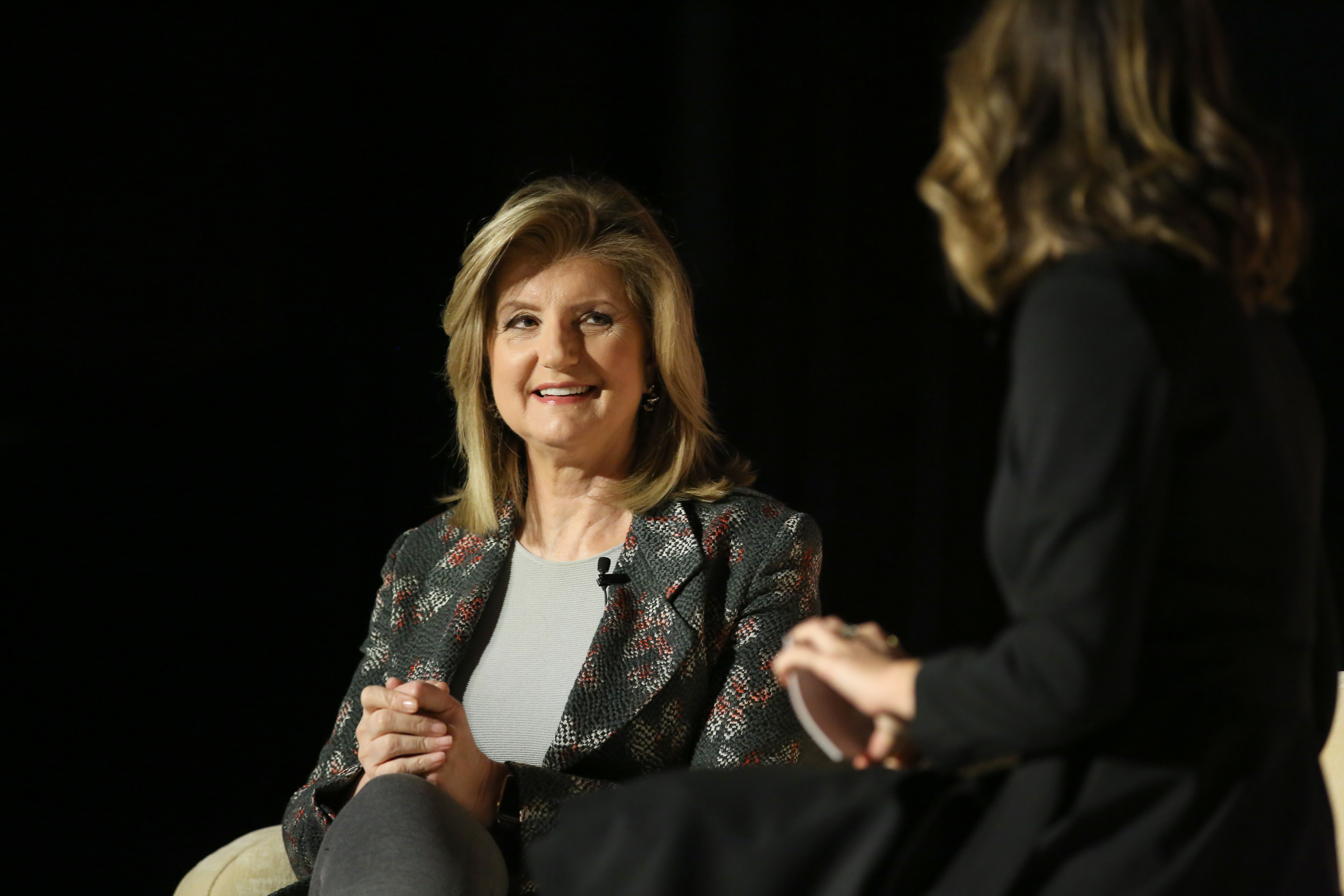 Huffington Post founder Arianna Huffington meditates. Image: JP Yim/Getty