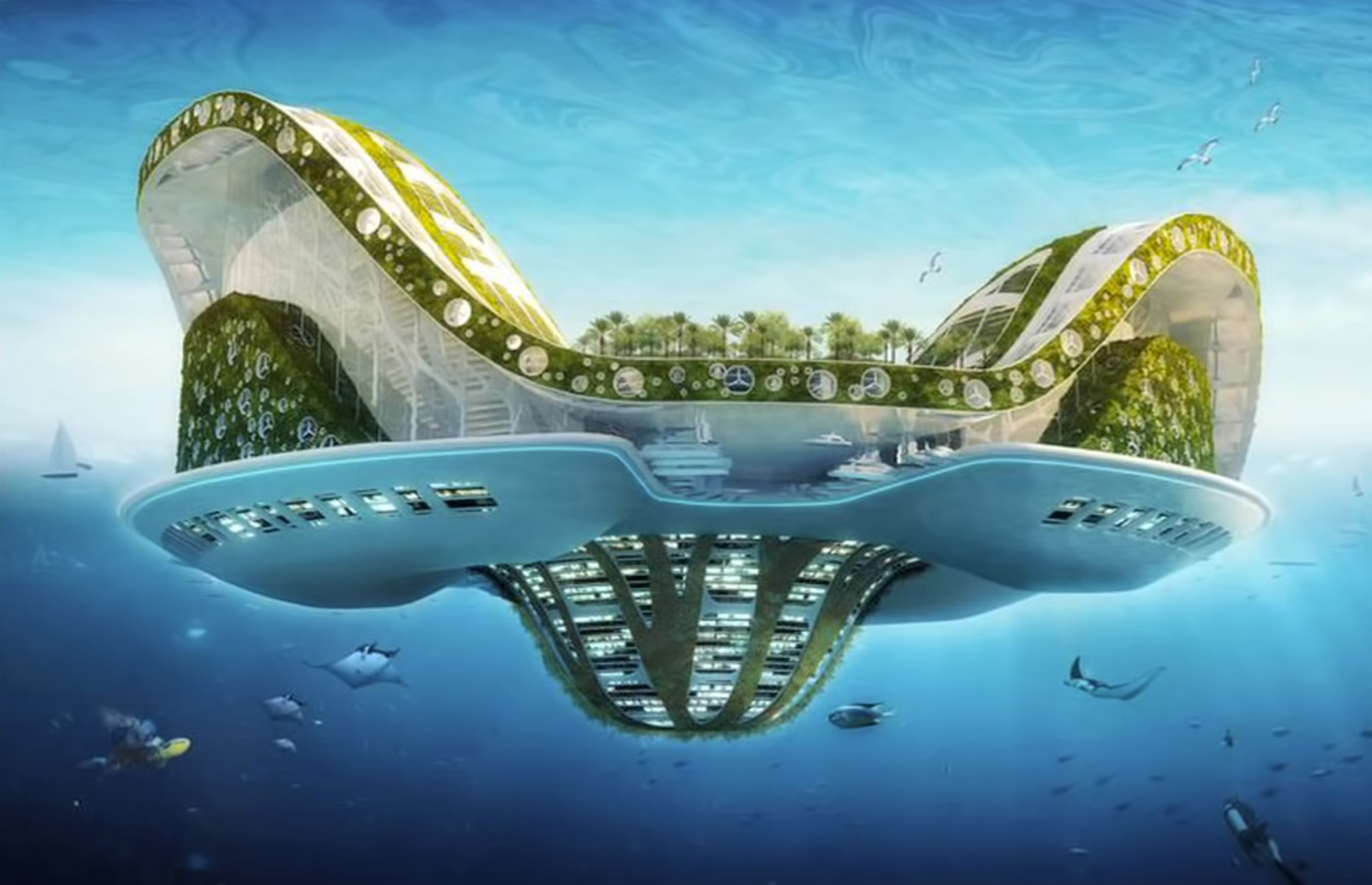 Peter Thiel's floating utopia. Image: Seasteading Institute