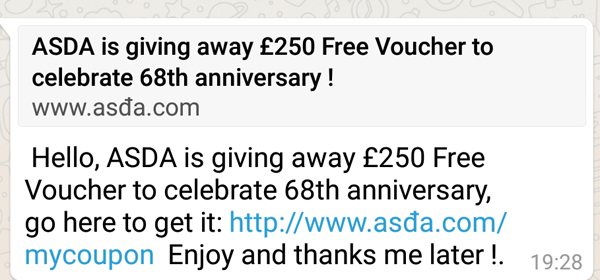 Asda £250 voucher scam (Image: loveMONEY)