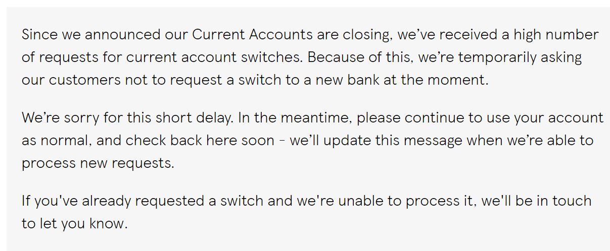 Tesco account closure message (Image: Tesco)