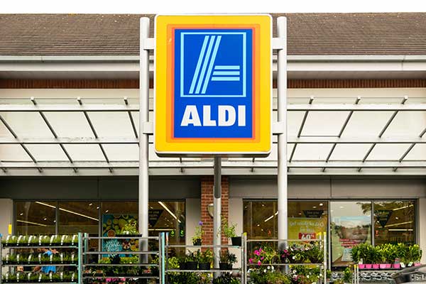 Aldi store front (Image: Shutterstock)