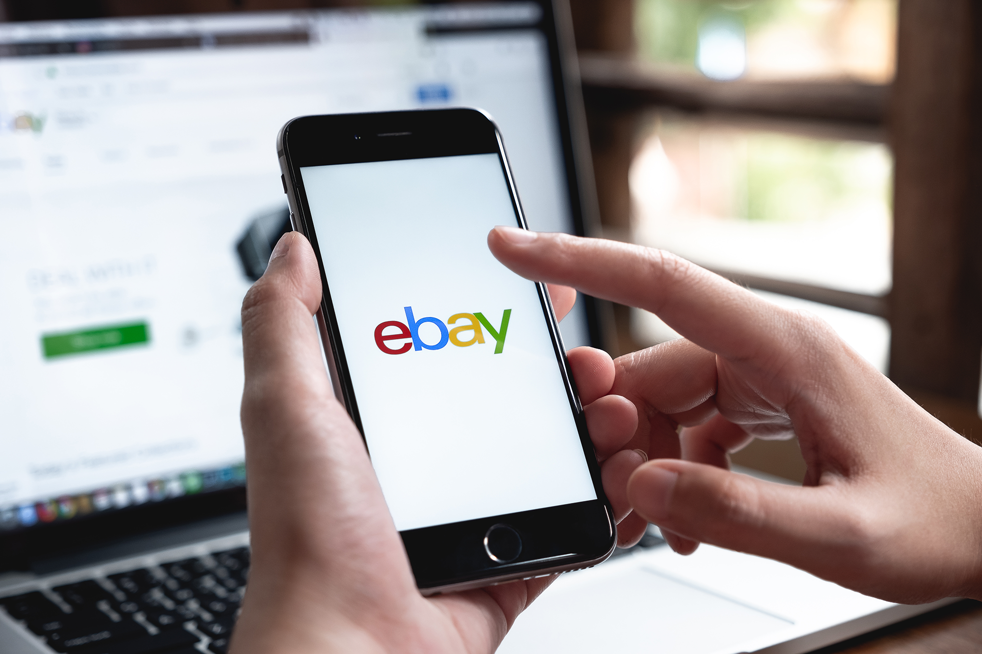 eBay app. (Image: Shutterstock/Natee Meepian)