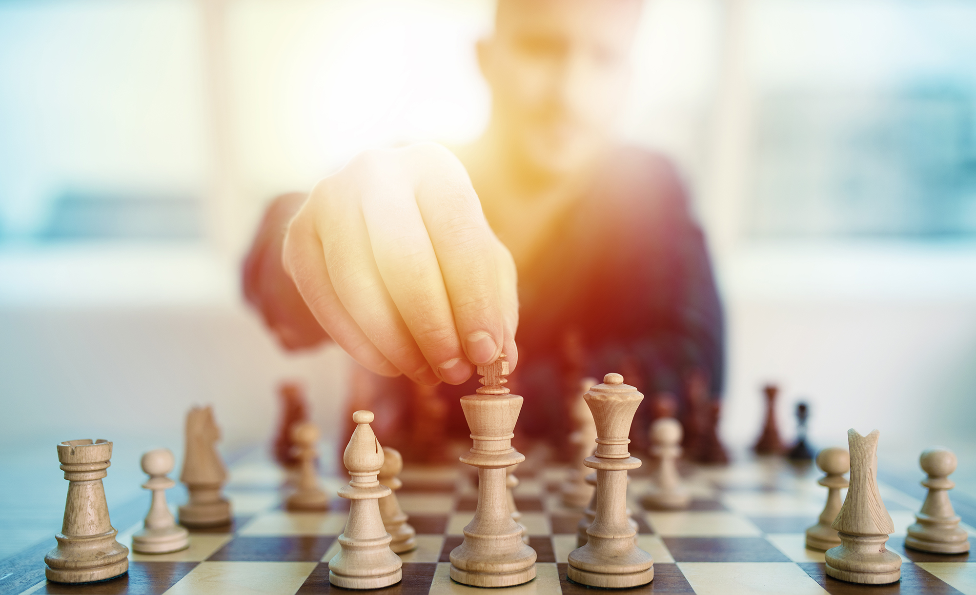 Man playing chess. (Image: Shutterstock)