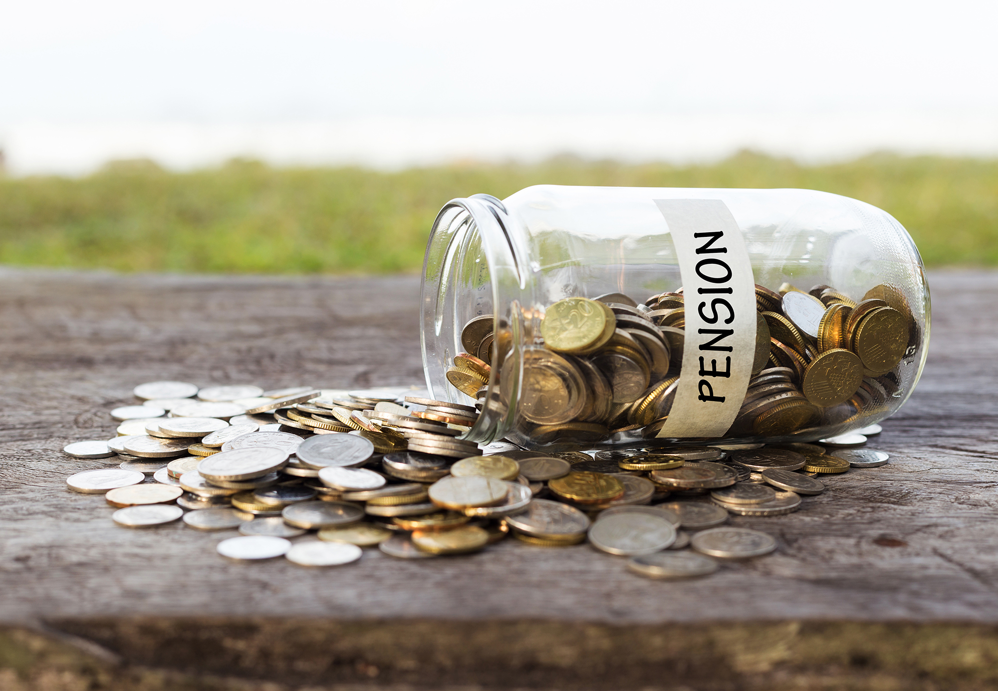 A pension pot knocked over. (Image: Shutterstock)