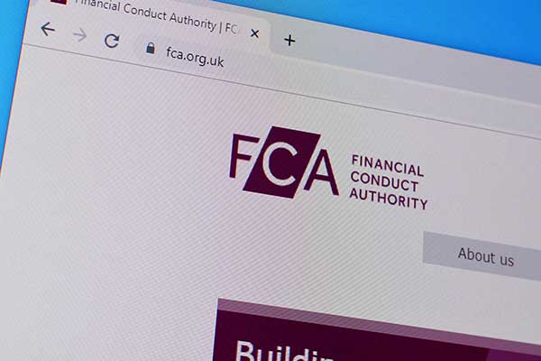 The FCA website. (Image: Shutterstock/Mehaniq)