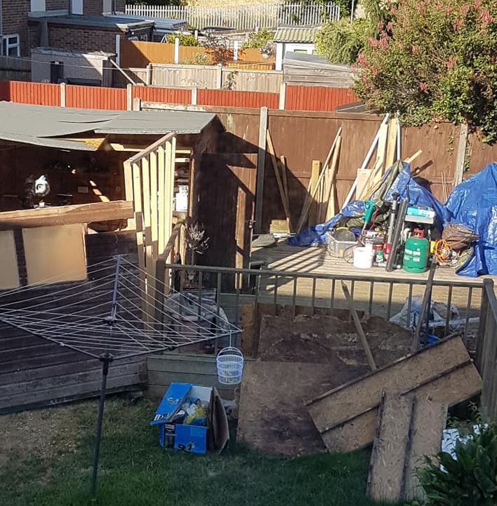 The mess the rogue builders left. (Image: Sally Berry/Kurtis Atherden)