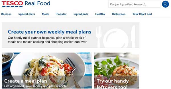 Tesco meal planner (Image: Tesco)