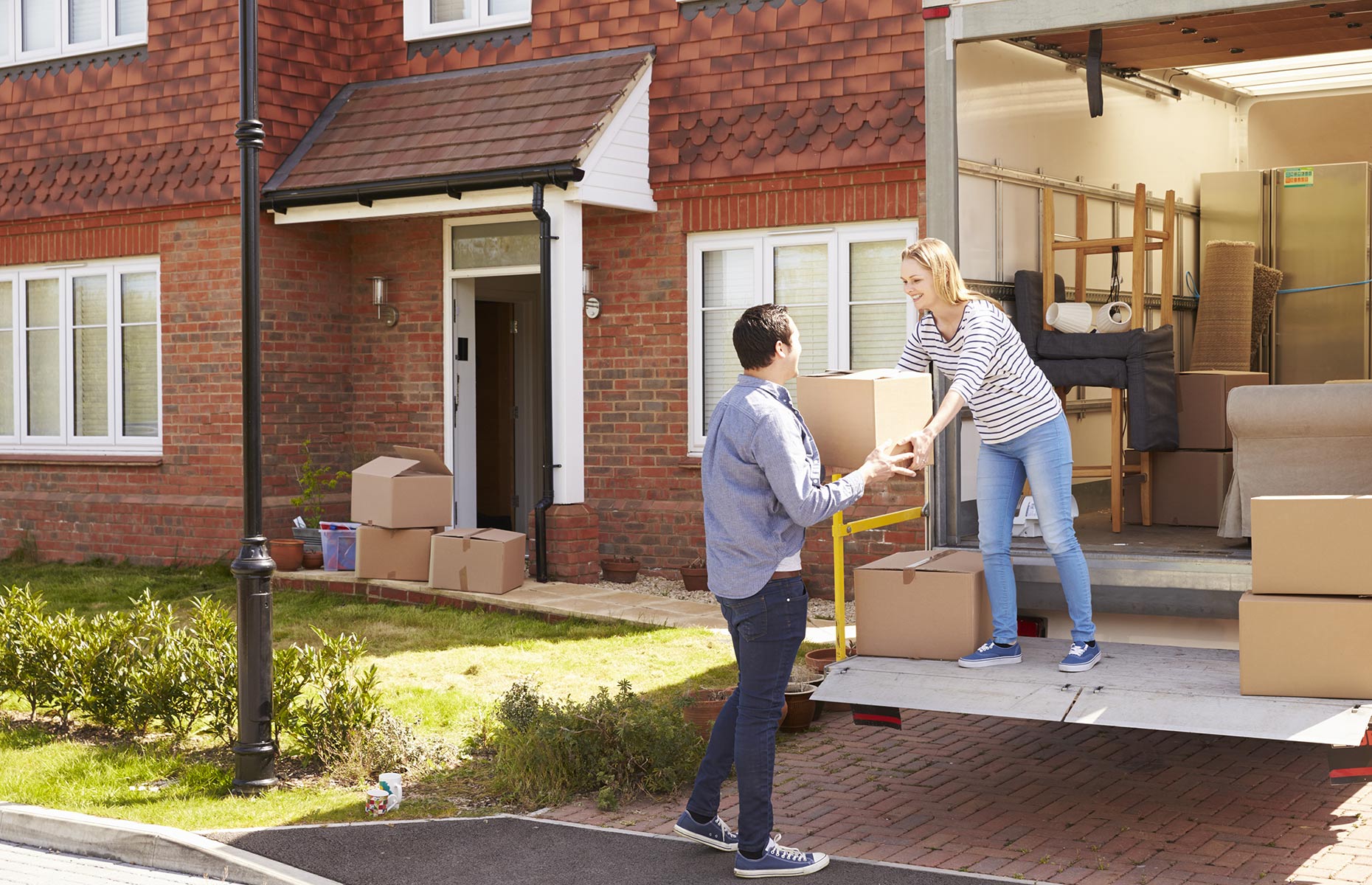 couple moving home