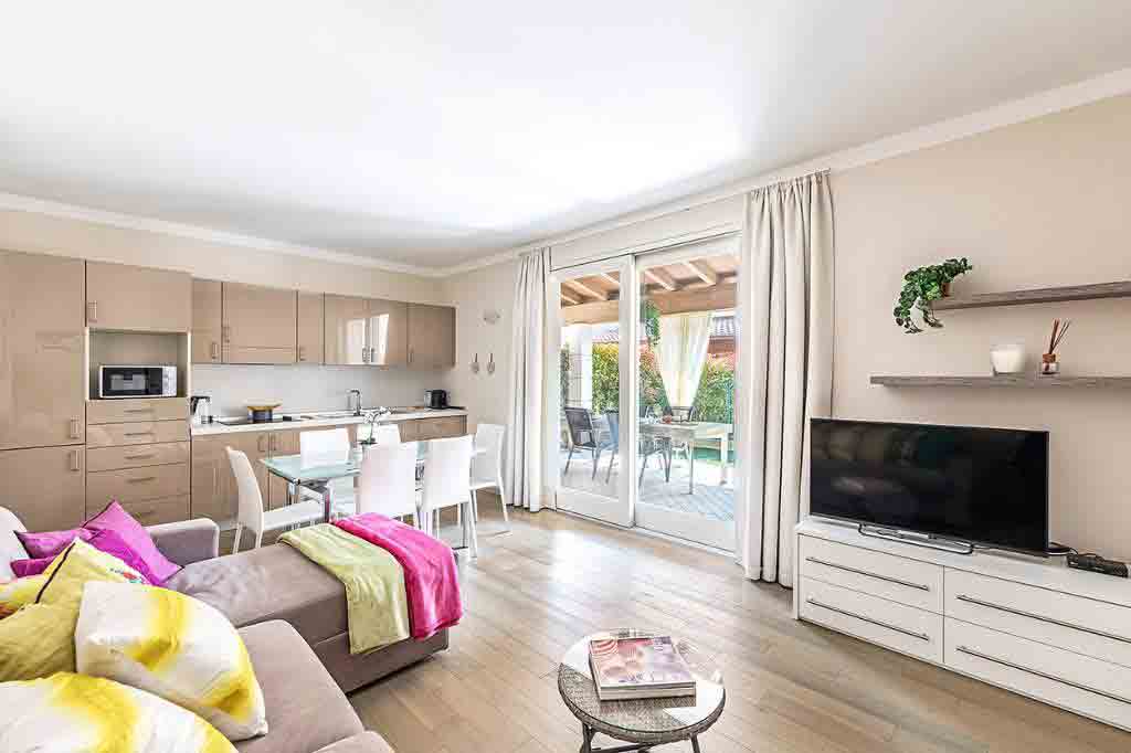 The airy open-plan main living space open out onto a dining terrace. Image: Dream Properties In Italy / Rightmove