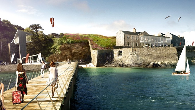 Luxury development plans: Historic Drake Island on sale for £6m
