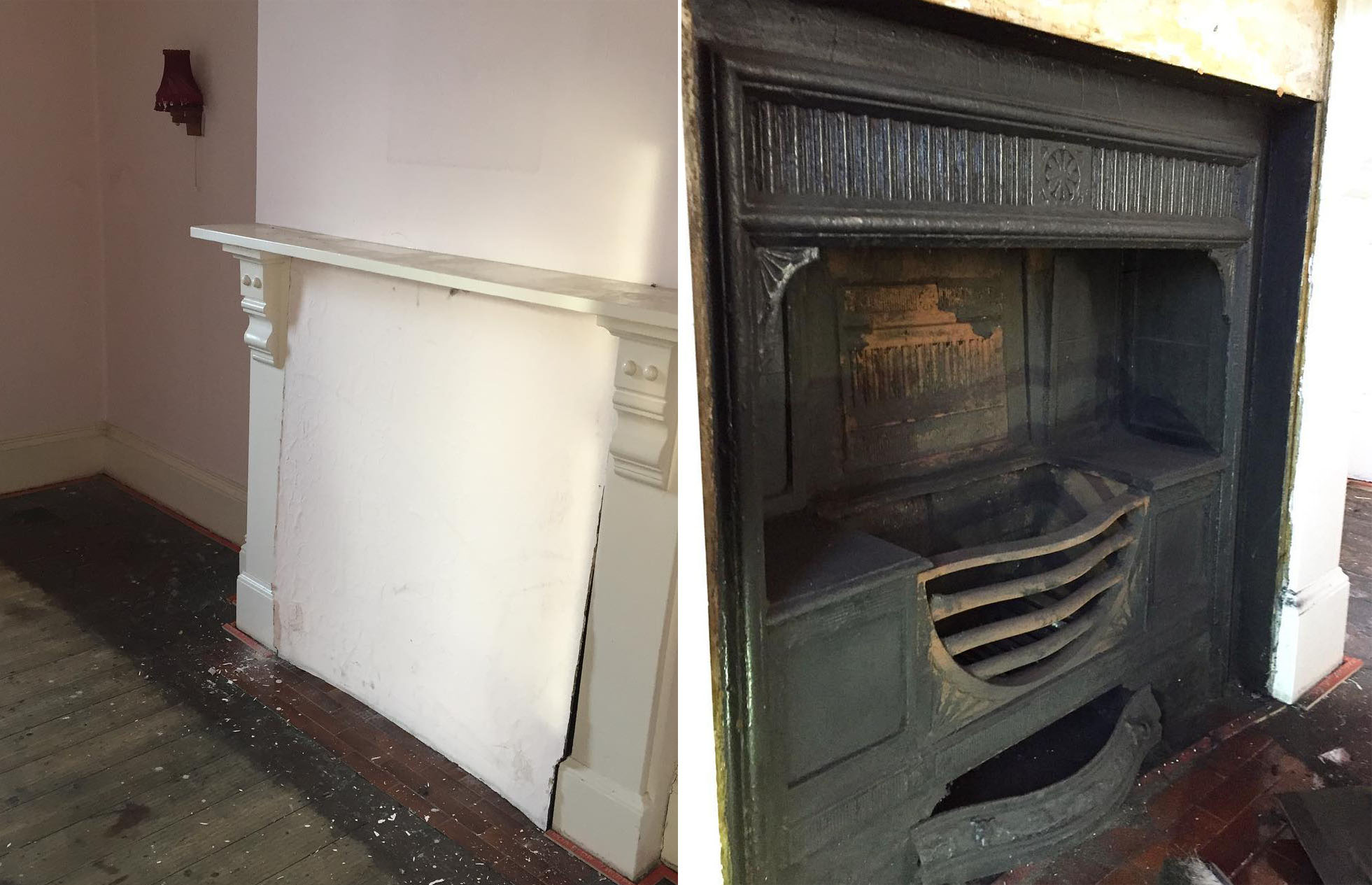 This original Victorian fireplace was hiding in plain sight. Image: @1hansom / Instagram