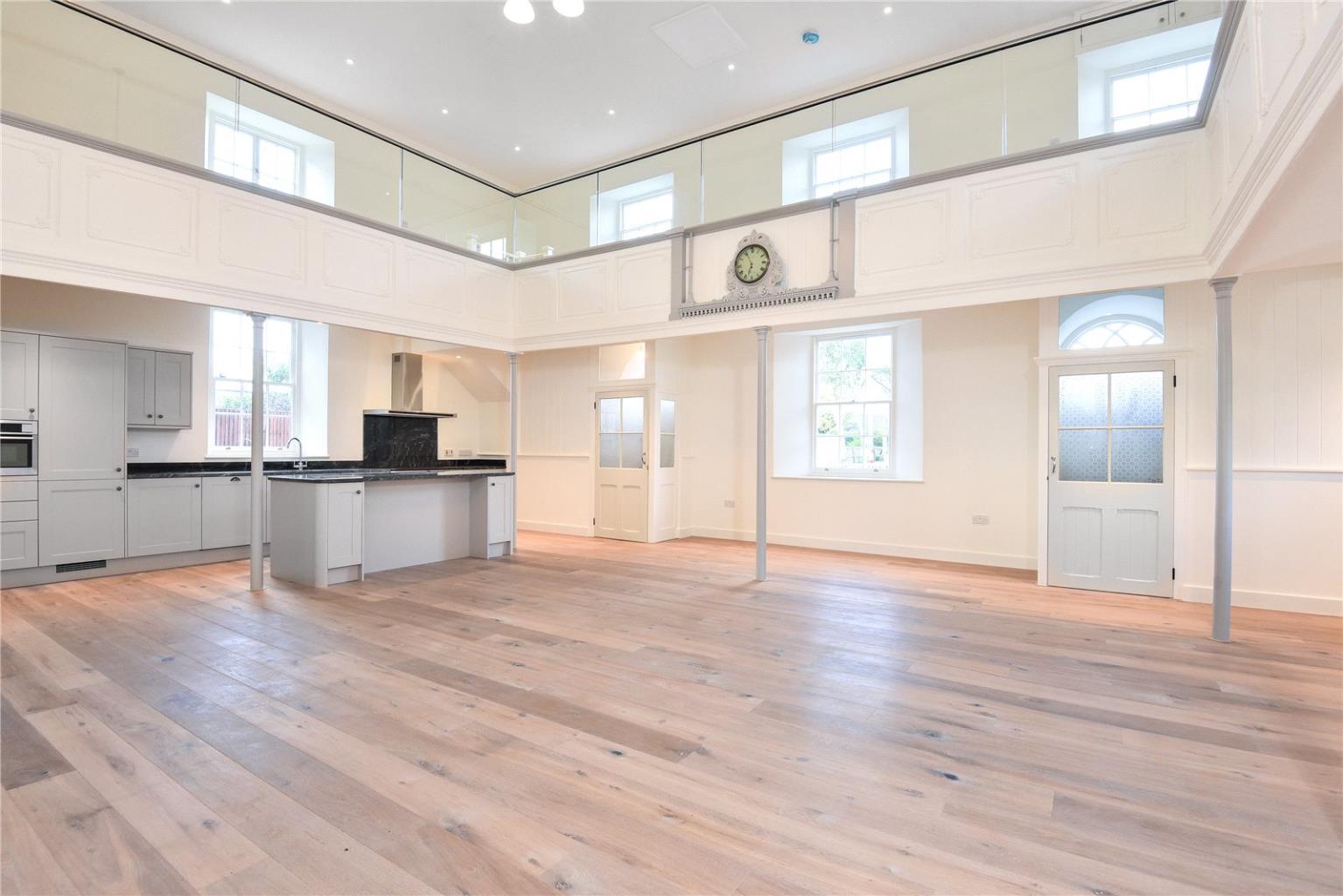 Inside, the converted chapel is modern and bright. Image: Bedford Estate Agents