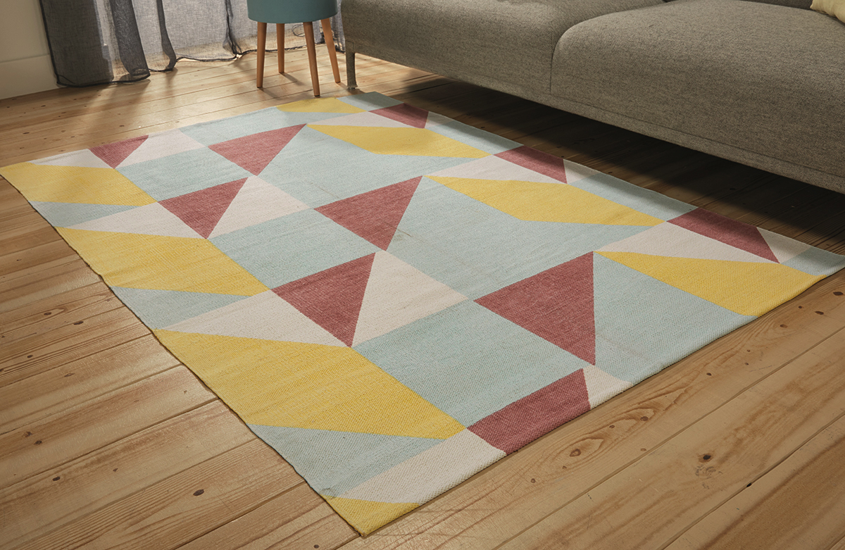 stylish geometric rug