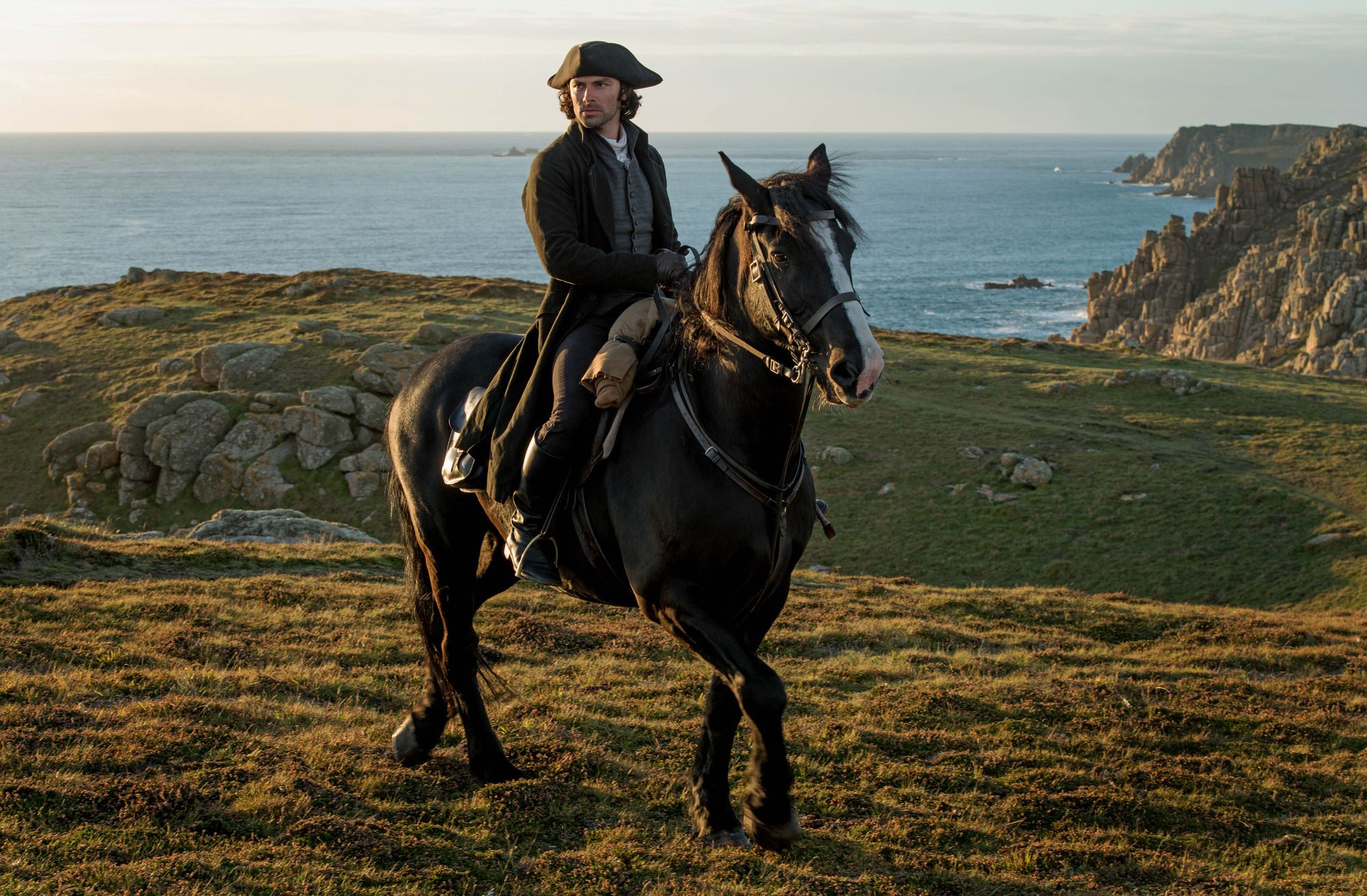 Aiden Turner, who plays Poldark, took a memento from the set. Image: BBC