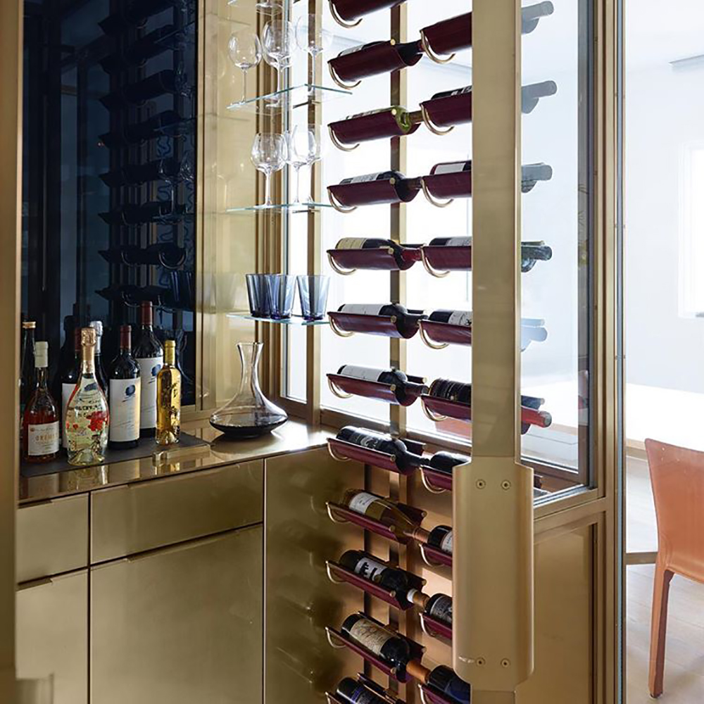 Hidden best sale wine cabinet