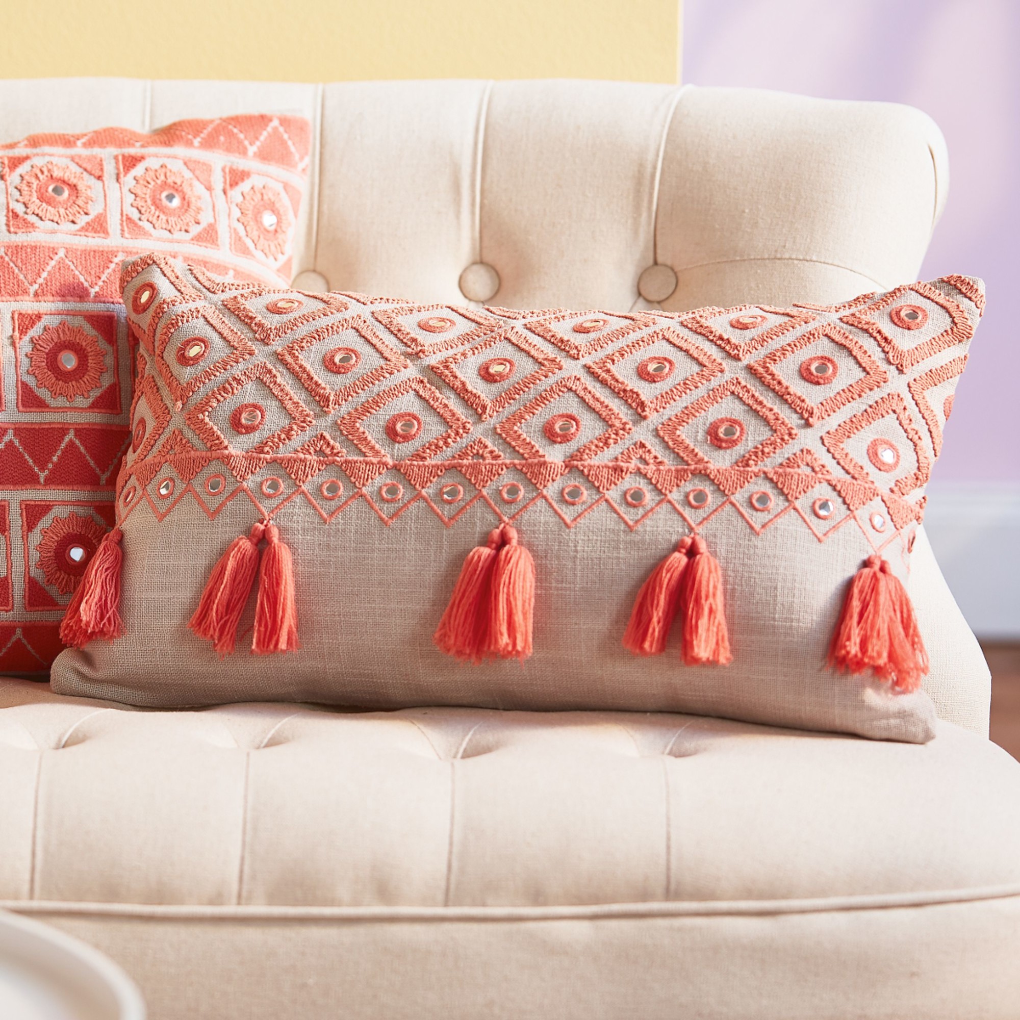 Living Coral cushion cover