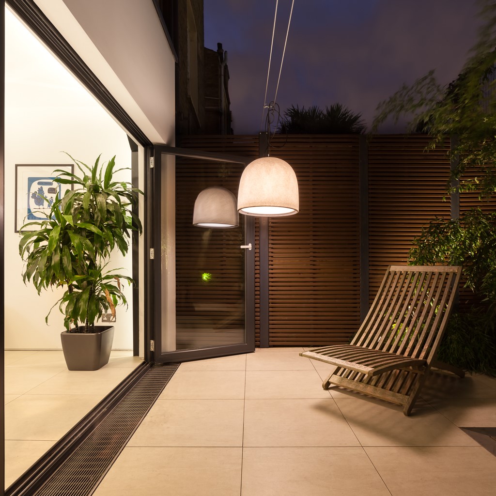 Bifolding doors onto a terrace