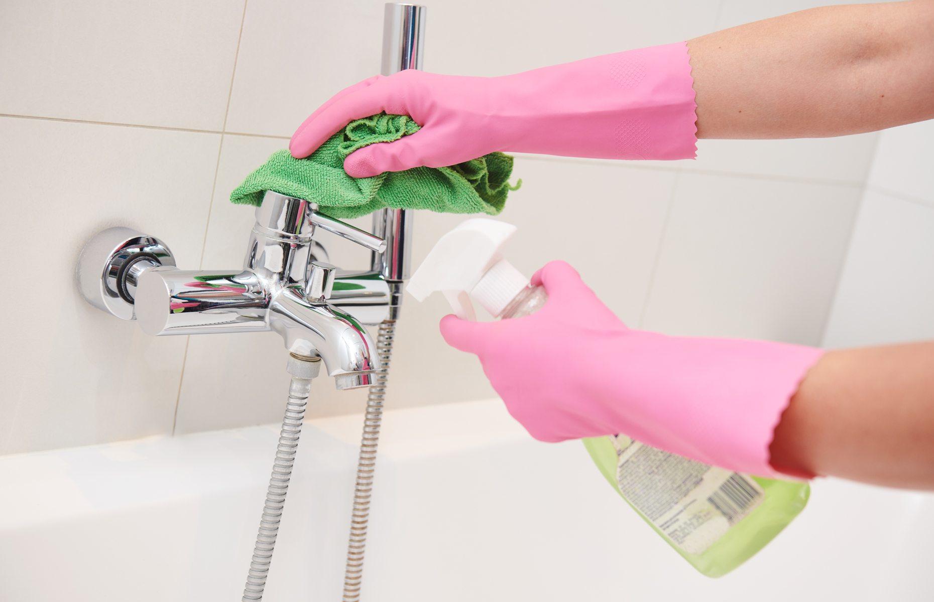 Pay careful attention to areas like kitchen and bathroom taps that are touched frequently. Image: Dmitry Kalinovsky / Shutterstock