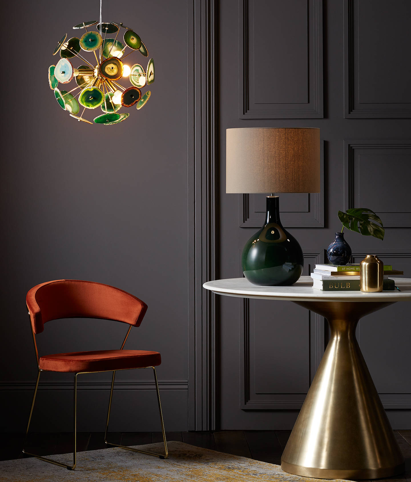 John Lewis Delilah agate ceiling light