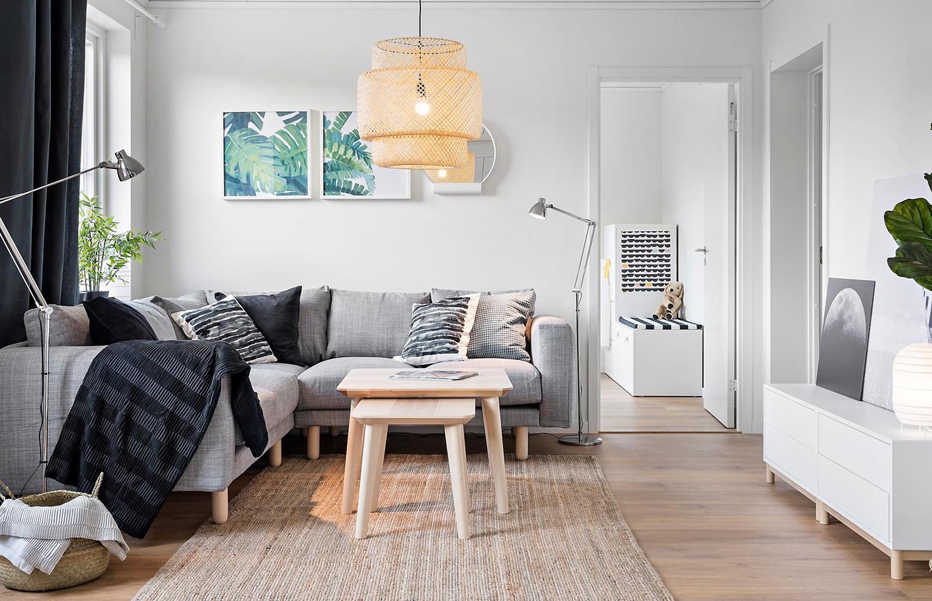 The sleek, stylish interior of a flat in Jordbro, Sweden. Image: BoKlock