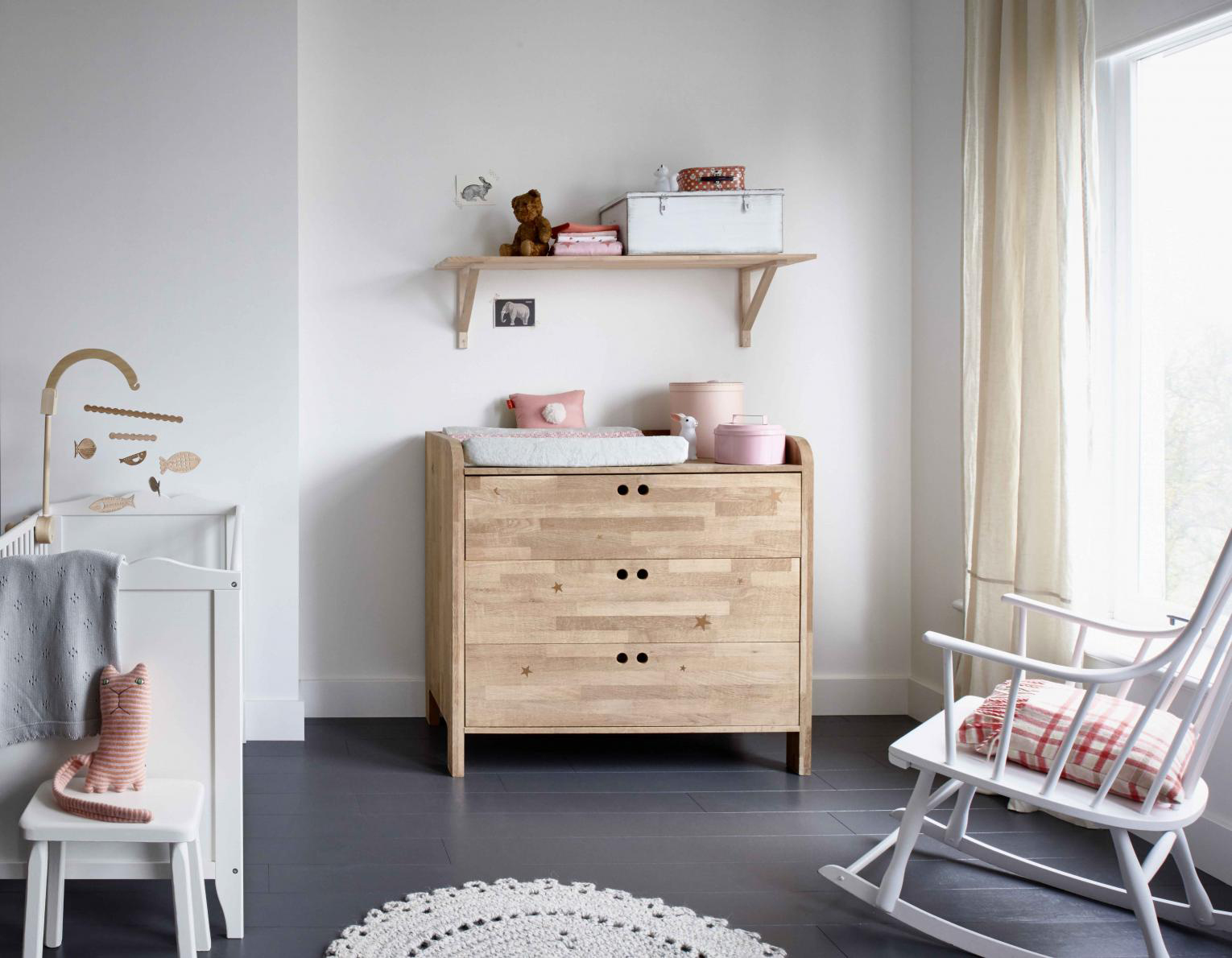 Grey colour scheme: The royal nursery