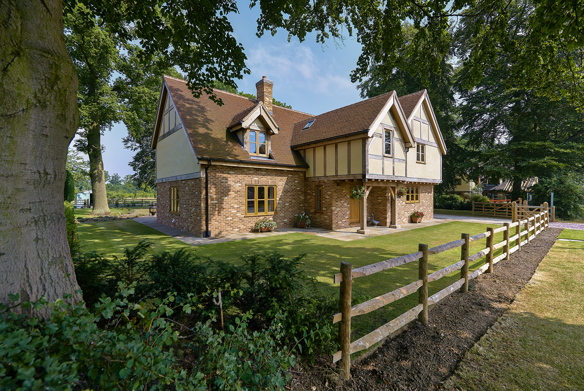 oak frame home structural system